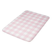 Zacht licht roze Gingham Buffalo Check Plaid Badmat (Gekanteld)