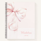 Zacht Meisje Roze Bow Notitieboek (Voorkant)