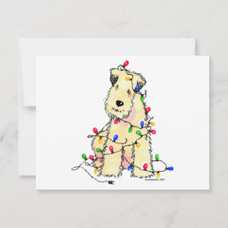 Zacht Met een laag bedekt Wheaten Terrier - Feestdagenkaart