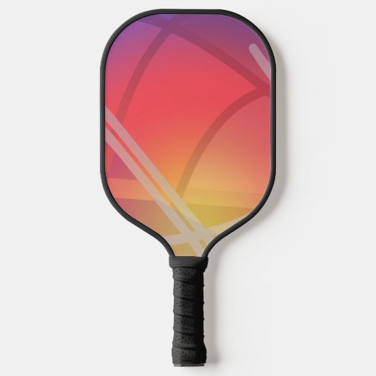 Zacht neon gelaagd Abstract Ontwerp Pickleball Paddle (Voorkant)