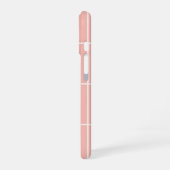 Zacht Neutraal Rasterpatroon Minimaal Schacheren O iPhone 16 Hoesje (Linkerkant)