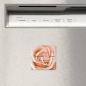Zacht Oranje Roos Personal Wedding Magneet (Insitu (Vaatwasser))