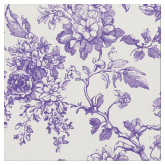 Zacht Paarse Botanische Toile Stof