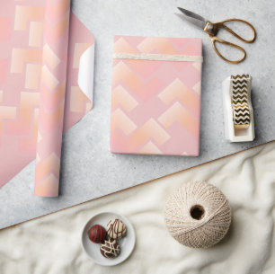 Zacht Pastel Chevron Patroon Cadeaupapier