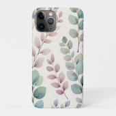 Zacht pastel Eucalyptus bladeren Patroon Case-Mate iPhone Case (Achterkant)