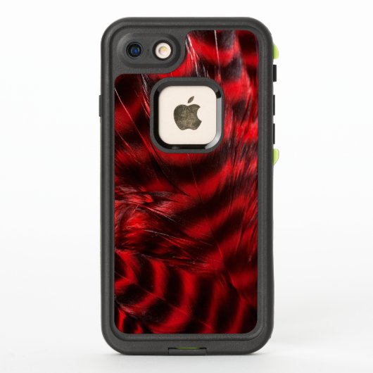 Zacht rode en zwarte veren (Achterkant)