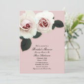 Zacht Roos Blush Pink Roses Elegant Vrijgezellenfe Kaart (Staand voorkant)
