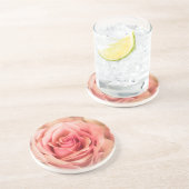 Zacht Roos Blush Zandsteen Onderzetter (Zijkant)