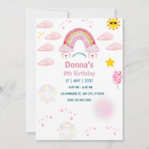 Zacht roze aquarel cute regenboog klein meisje