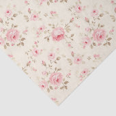 Zacht roze beschilderde Rozen Tissuepapier (Detail)