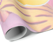 Zacht roze bloemen Geel rozenpapier Cadeaupapier (Rol Hoek)