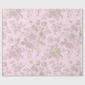 Zacht Roze Chinoiserie Gift Cadeaupapier (Vlak)