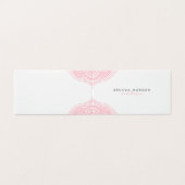 Zacht roze elegante mandala visitekaartjes (Buitenkant ongevouwen)