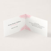 Zacht roze elegante mandala visitekaartjes (Binnen)