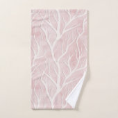 Zacht roze en crème boomtakken bad handdoek (Handdoek)