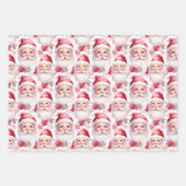 Zacht roze en groene kerst inpakpapier vel (Voorkant)