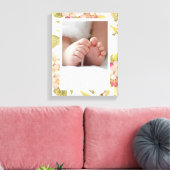 Zacht roze en witte Lijst Canvas Afdrukken (Insitu (Woonkamer))