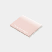 Zacht roze en witte ombre post-it® notes (Schuin)