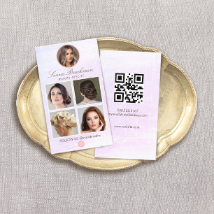 Zacht Roze Foto Social Media Networking, Instagram Visitekaartje