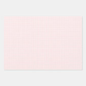 Zacht roze gingham-pakpapier inpakpapier vel (Voorkant)