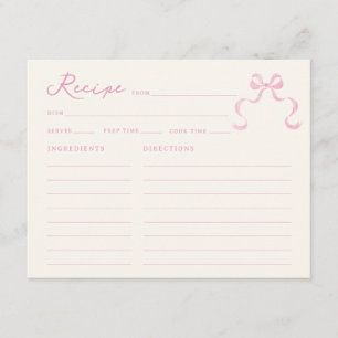 Zacht Roze Hand Getrokken Bow Vrijgezellenfeest Re Informatiekaartje