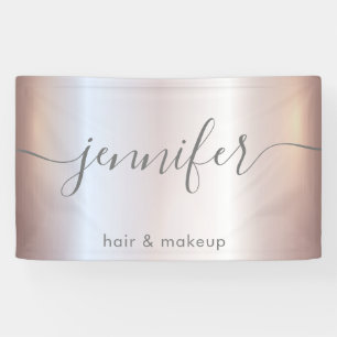 Zacht roze, lichtgevend, aantrekkelijk script mini spandoek