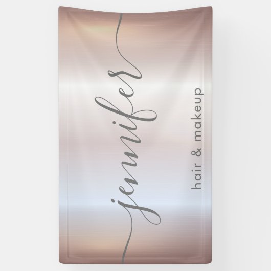 Zacht roze, lichtgevend, aantrekkelijk script mini spandoek (Verticaal)