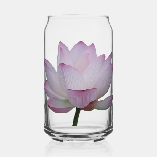 Zacht roze Lotus Flower Wedding Blikvorm Glas (Voorkant)