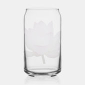 Zacht roze Lotus Flower Wedding Blikvorm Glas (Achterkant)