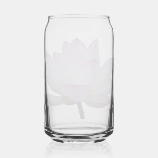 Zacht roze Lotus Flower Wedding Blikvorm Glas (Achterkant)