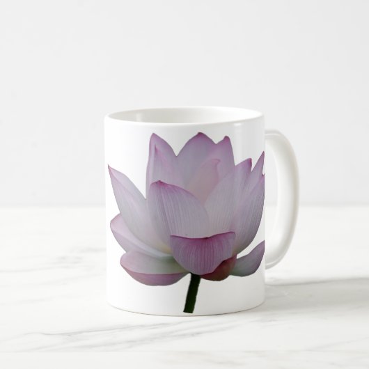 Zacht roze Lotus Flower Wedding Koffiemok (Voorkant rechts)
