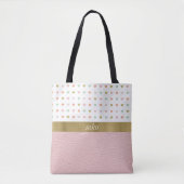 Zacht roze met hart draagtas (Voorkant)