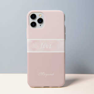Zacht Roze Minimal Meisje iPhone 11 Hoesje