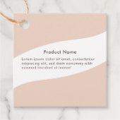 Zacht Roze Moderne Product Hang Label (Voorkant)