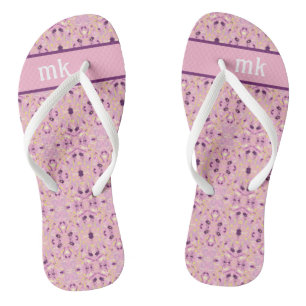 Zacht Roze Monogram Paar Teenslippers