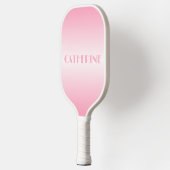 Zacht Roze Ombre Aangepaste naam Pickleball Paddle (Links)