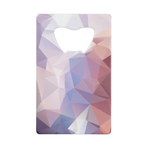 Zacht roze Paarse Abstracte piramide Patroon Kredietkaart Flessenopener