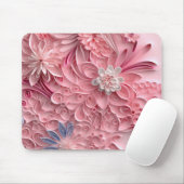 Zacht roze papier quill muismat (Met muis)