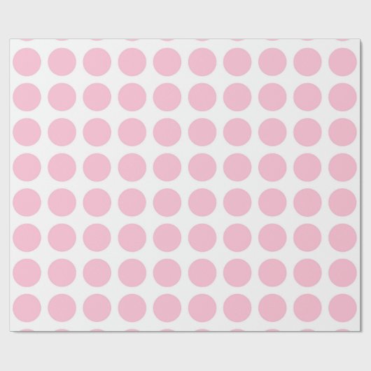 Zacht roze pooldots omslagpapier cadeaupapier (Vlak)