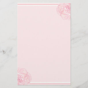Zacht roze rand briefpapier