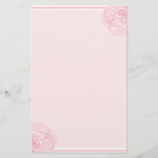 Zacht roze rand briefpapier (Voorkant)