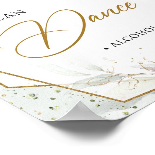 Zacht roze roodroos eucalyptus Vertrouw me dat je  Poster (Hoek)