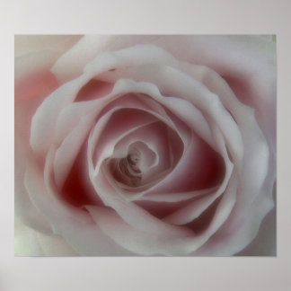 Zacht roze roze afdrukken poster