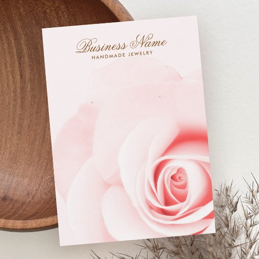 Zacht roze roze roemeense oorenkaarten visitekaartje