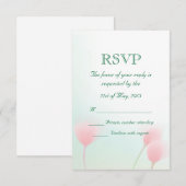 Zacht roze tulpen die RSVP wedden Kaartje (Voorkant / Achterkant)