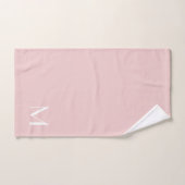 zacht roze - voeg monogram toe handdoek (Handdoek)