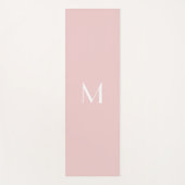 zacht roze - voeg monogram toe yogamat (Voorkant)