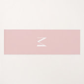 zacht roze - voeg monogram toe yogamat (Voorkant (horizontaal))