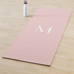 zacht roze - voeg monogram toe yogamat