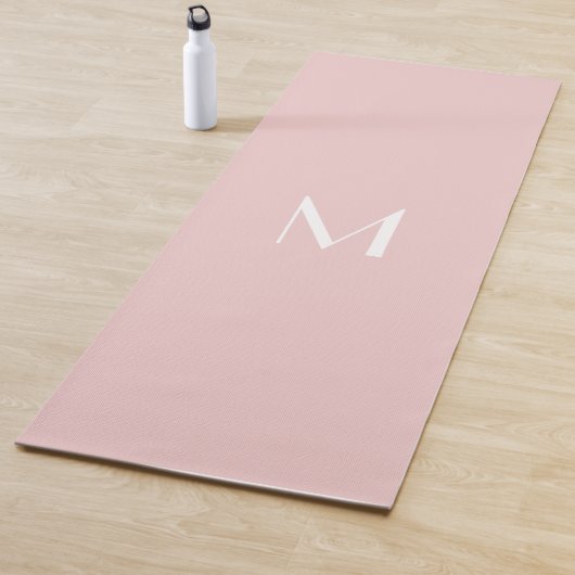 zacht roze - voeg monogram toe yogamat (In situ)